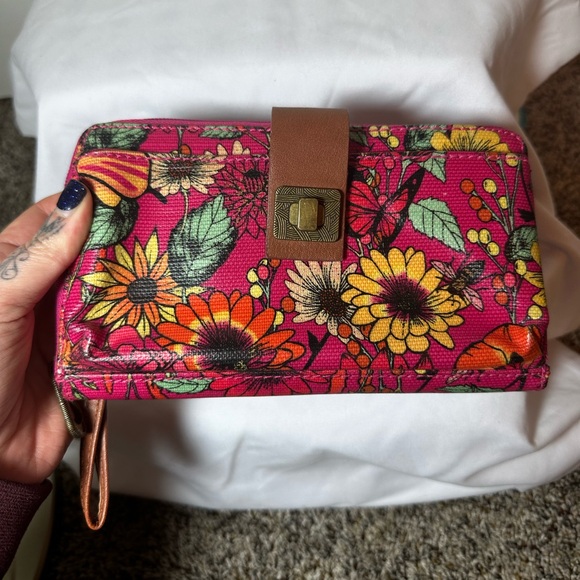 Sakroots Handbags - Sakroots Floral Wallet with Butterflies and Nature